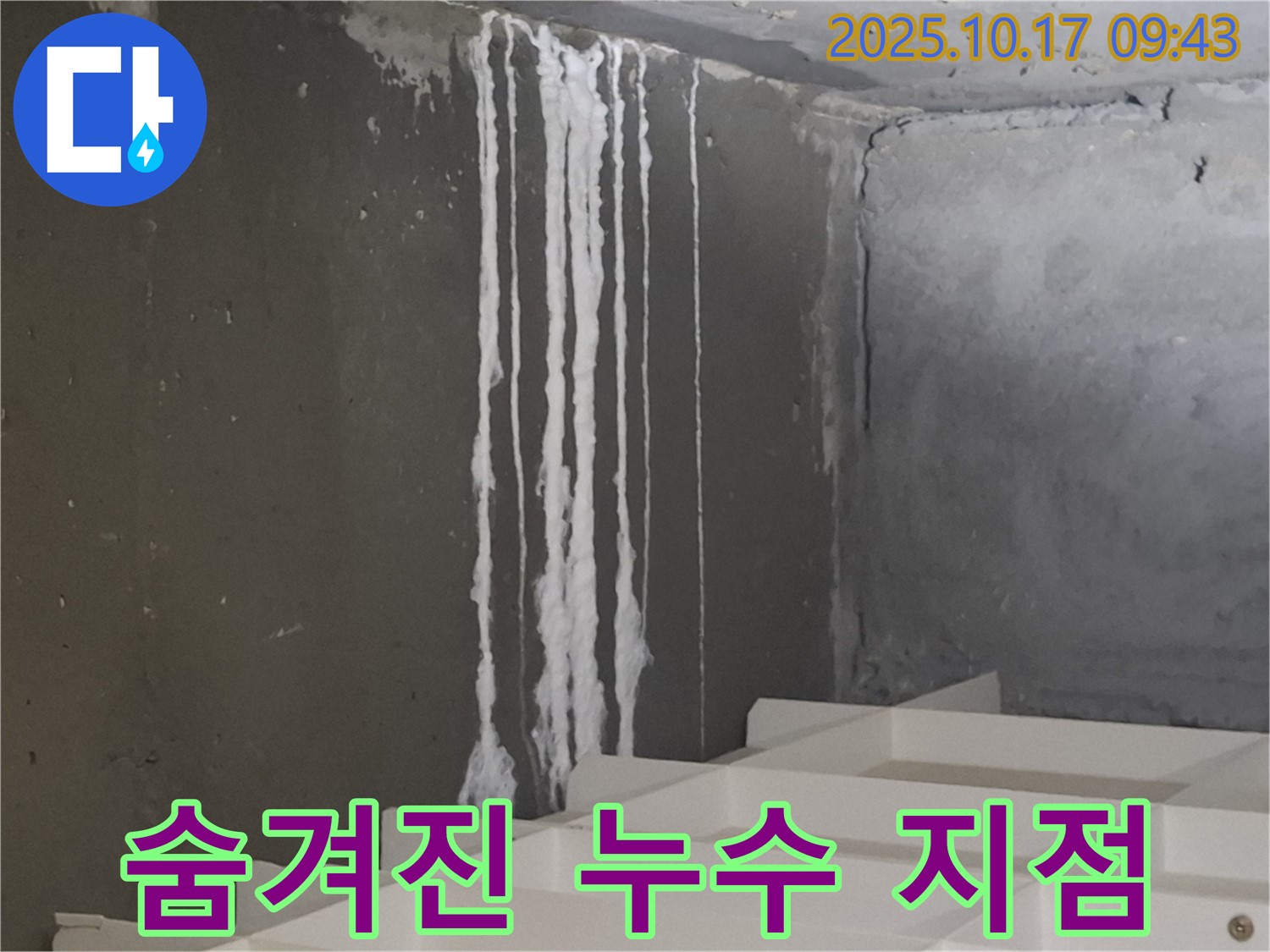분당 봇들마을 아파트 계단 석회수 누출 - 숨겨진 누수 지점 찾는 과정