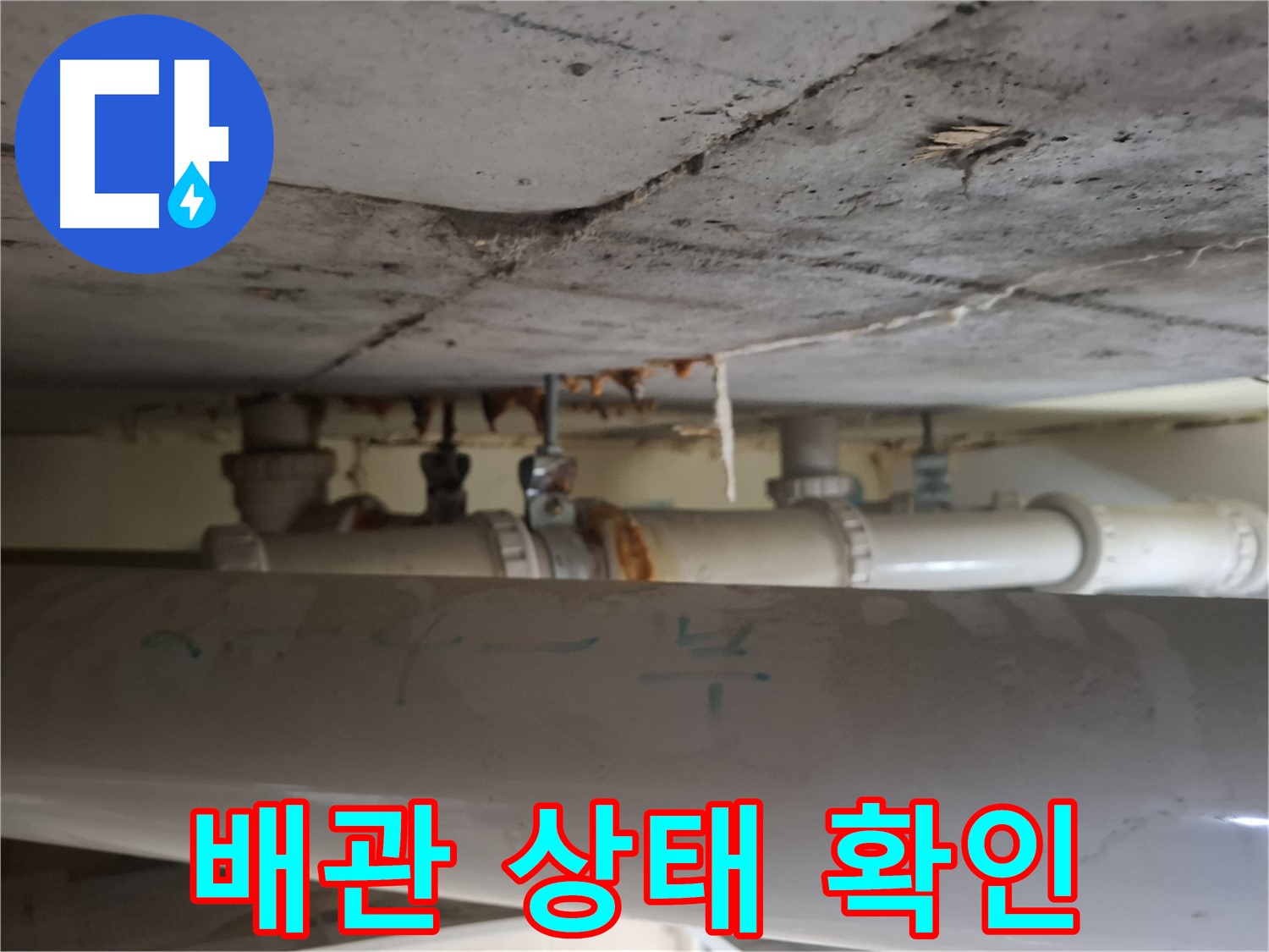 성남 분당 봇들마을2단지 아파트 - 천장 점검구 배관 상태 상세 확인
