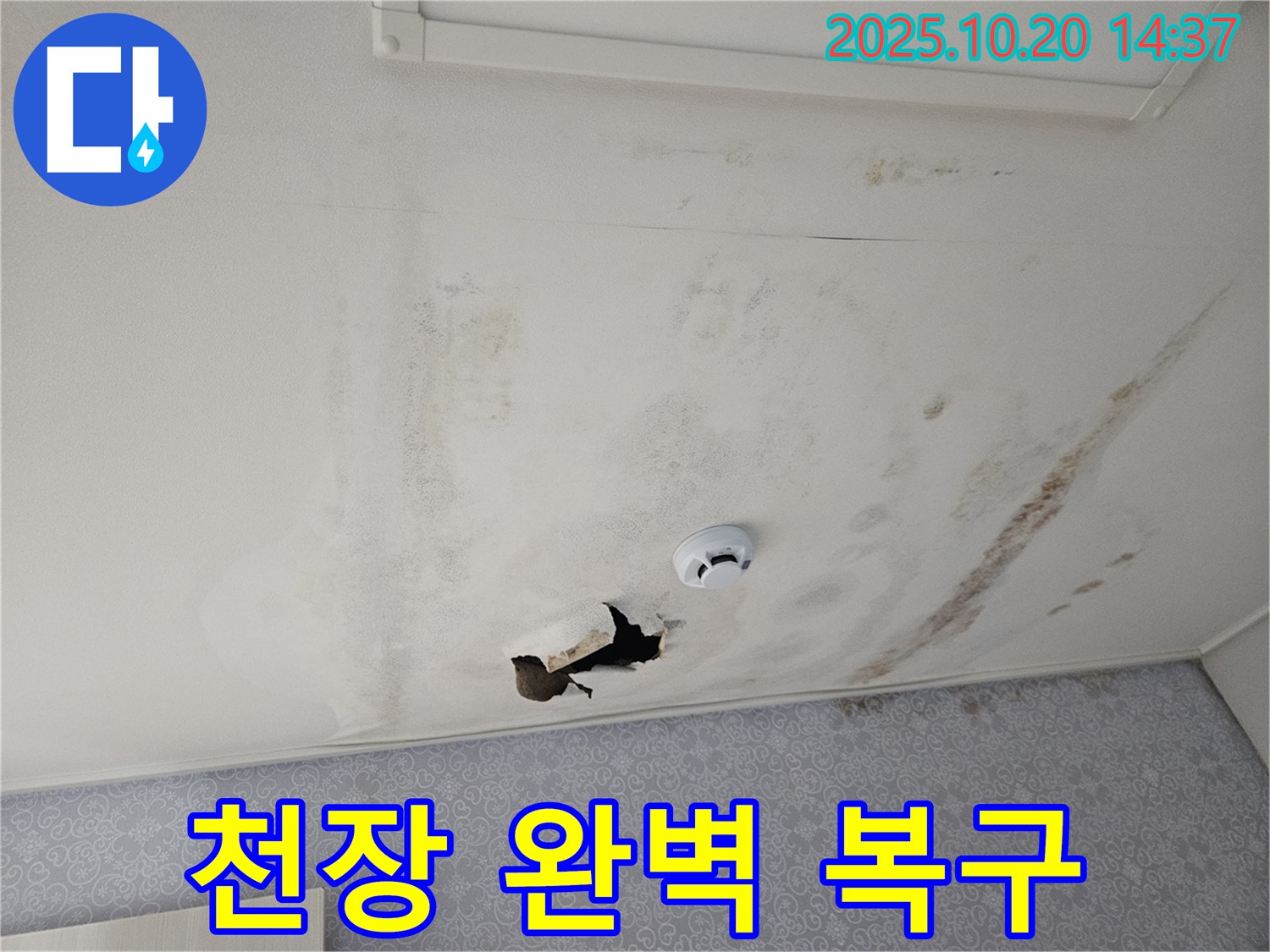 천호동 아파트 누수 - 새 천장, 완벽 변신