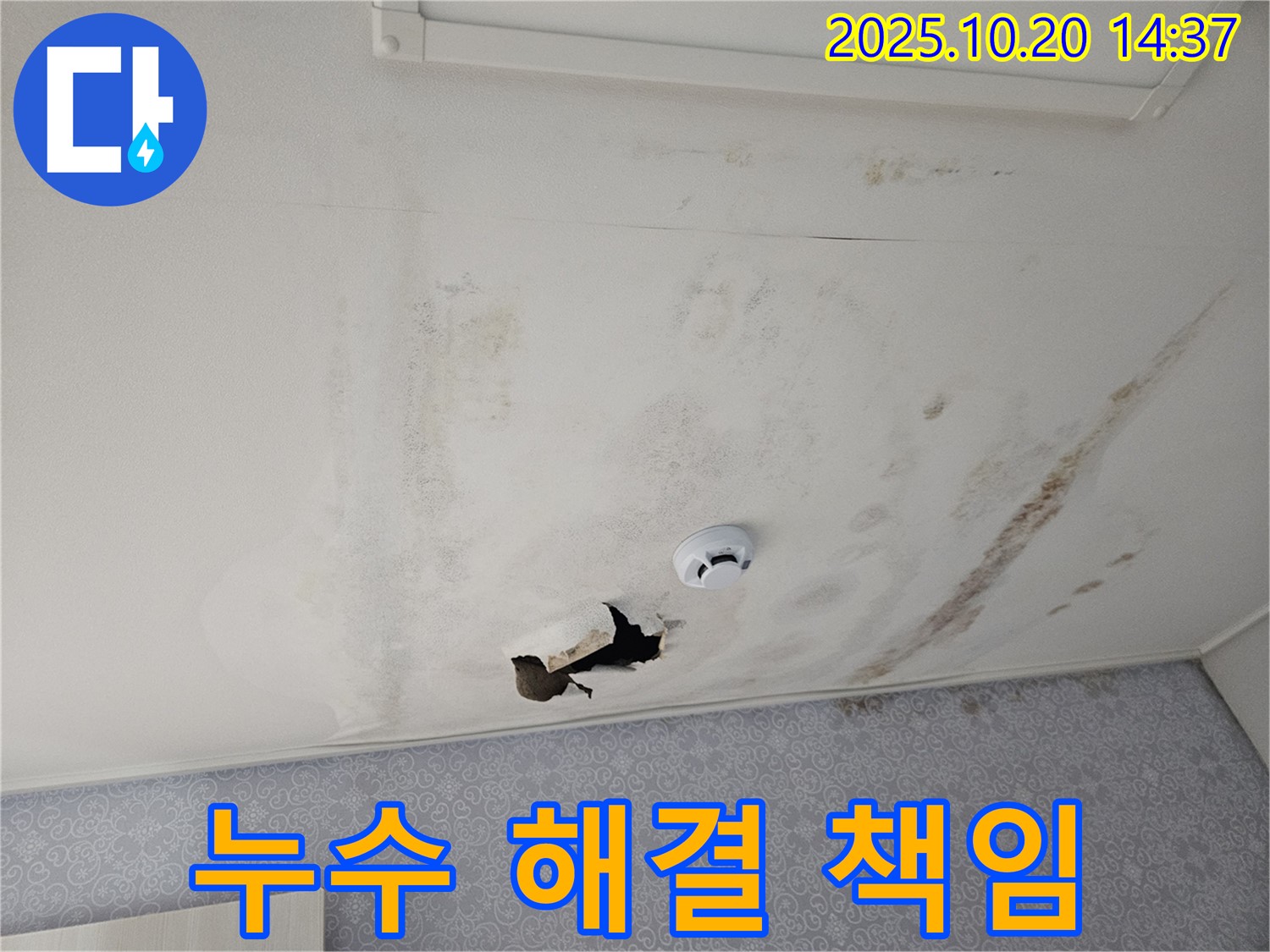 천호동 아파트 천장 누수 - 누수 해결 후 깨끗해진 천장, 책임 시공 보장