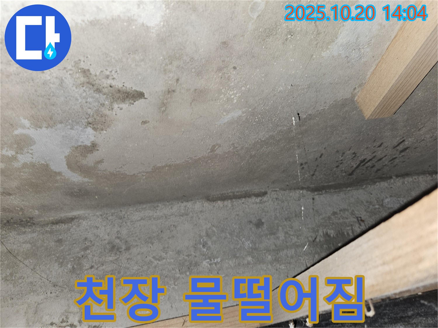 콘크리트 천장 물 떨어짐 - 24시간