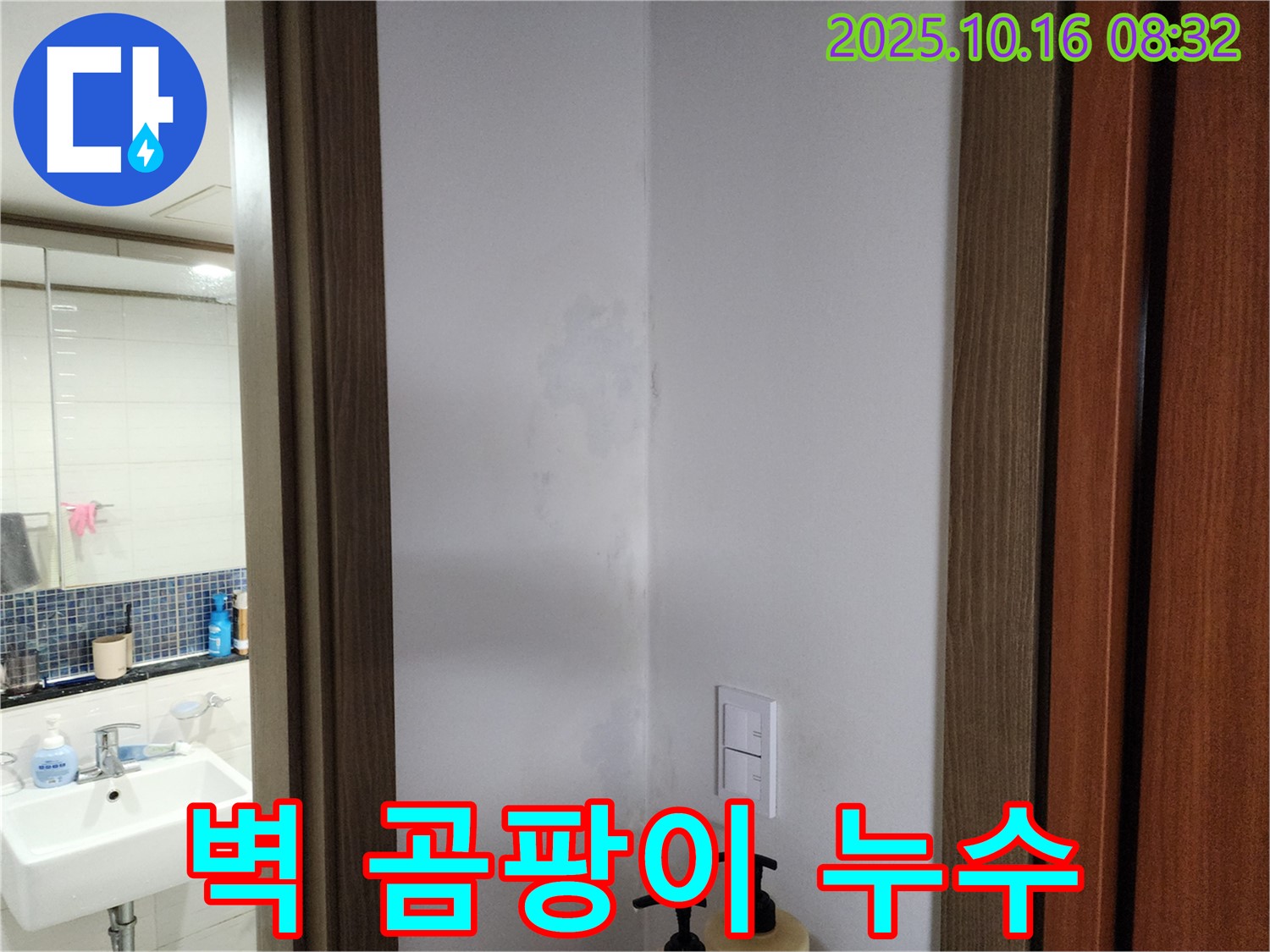 양주시 남면 경신리 벽 곰팡이 - 숨겨진 누수 의심