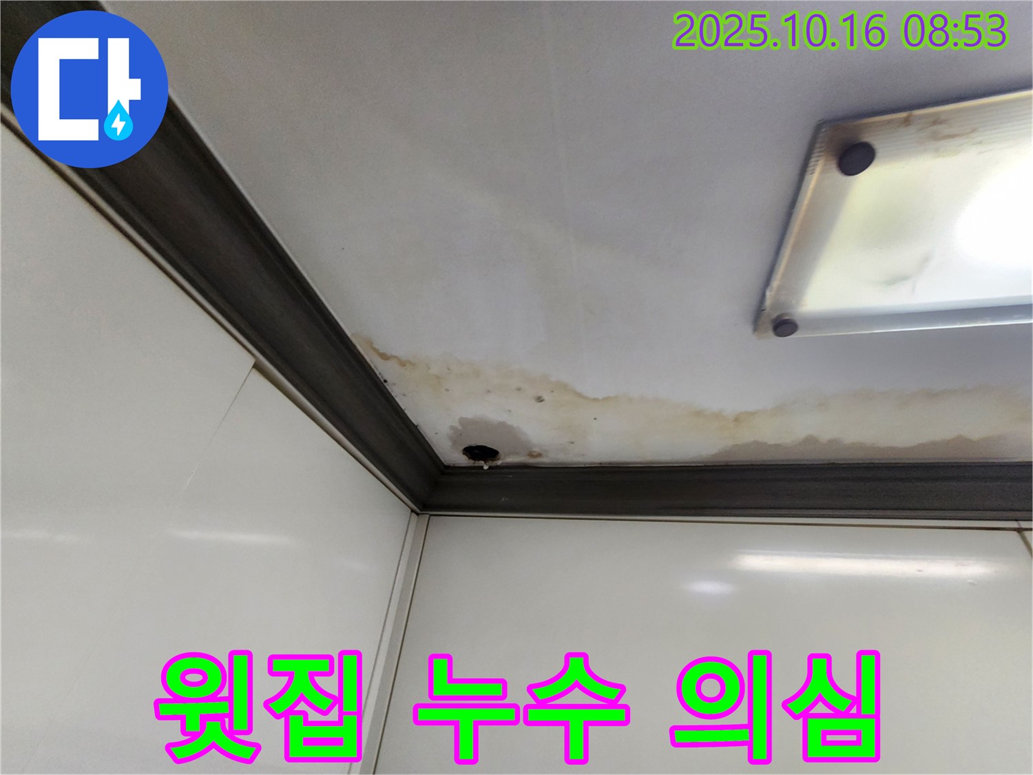 양주시 남면 경신리 천장 누수 - 윗집 생활 누수 의심