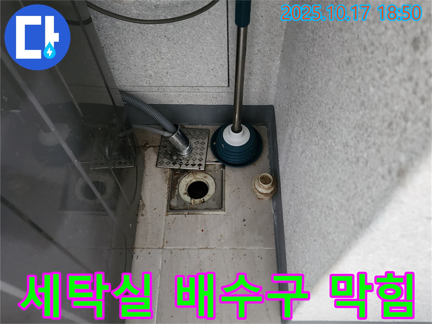 양주 상수리 세탁실 배수구 막힘 - 꼼꼼한 점검과 해결 과정