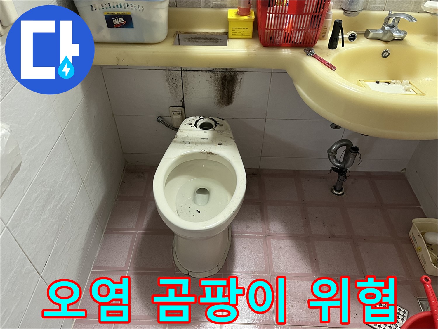 금천구 변기 오염 - 누수 흔적과 곰팡이, 건강 위협