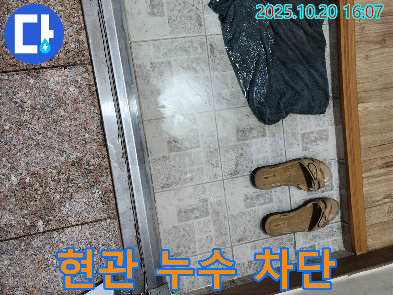 양주시 장흥면 부곡리 주택 - 현관 타일 틈새 누수 차단 시공
