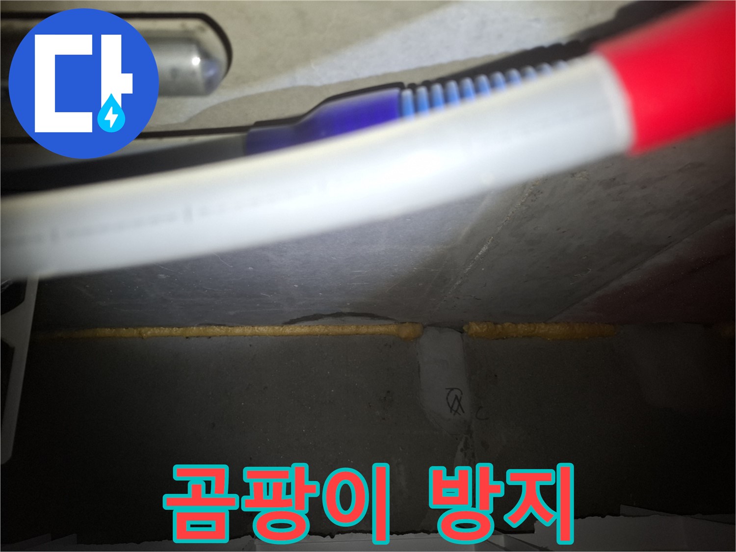 배관 폼 충진 시공 후 곰팡이 방지 처리 - 쾌적한 환경