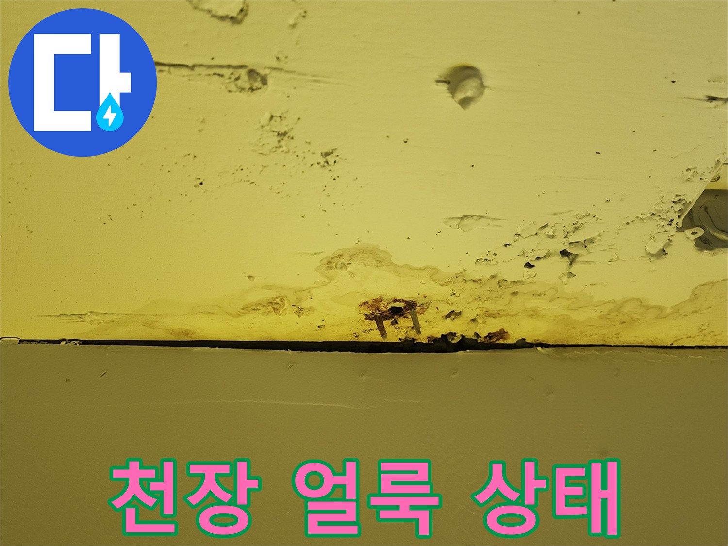 상가-천장-패널-습기-오염-상태-기록