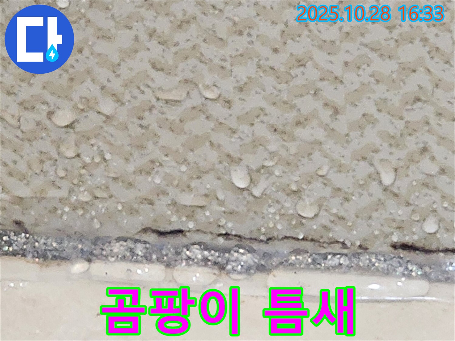 양주시 유양동 벽 틈새 곰팡이 - 코킹 재시공