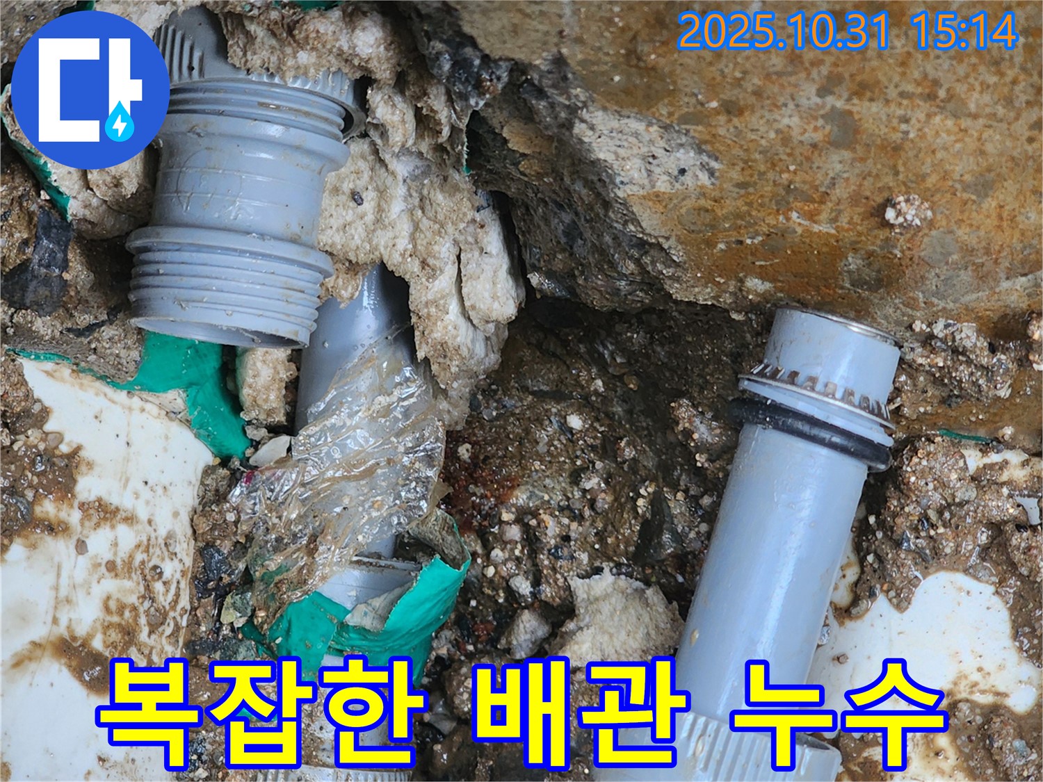 양주시 회정동 누수 - 복잡하게 얽힌 배관에서 누수 지점을 찾고 있습니다.