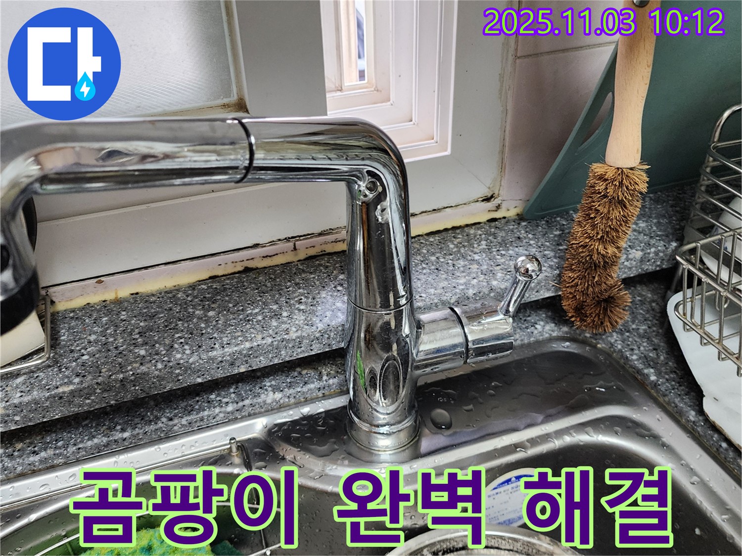 싱크대와 창틀 곰팡이 문제 - 완벽한 곰팡이 해결 - 쾌적한 환경 조성