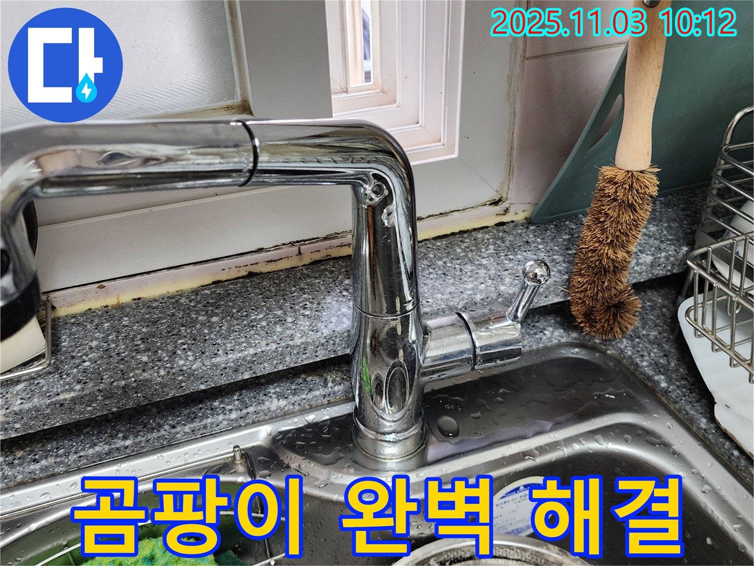 싱크대와 창틀 곰팡이 문제 - 완벽한 곰팡이 해결 - 쾌적한 환경 조성