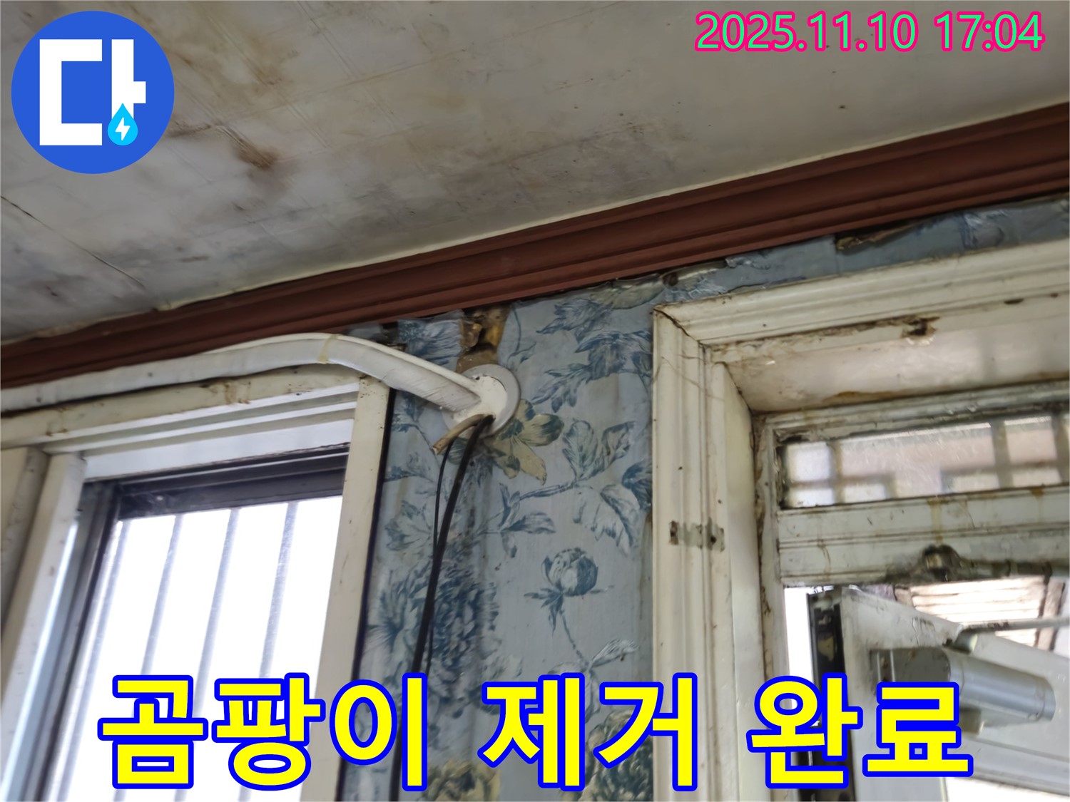 용산구 청파동 누수 현장 - 누수 해결 후 곰팡이 제거 완료