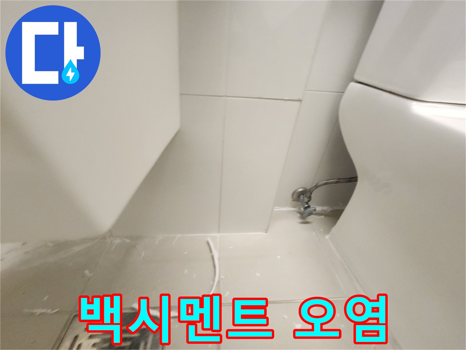 사우동 변기 백시멘트 오염 및 변색 점검 사진