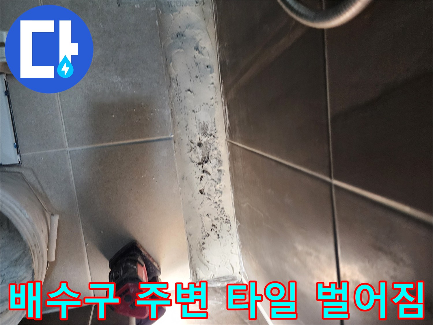 신곡동-샤워실-배수구-근처-타일-틈새-상태-촬영