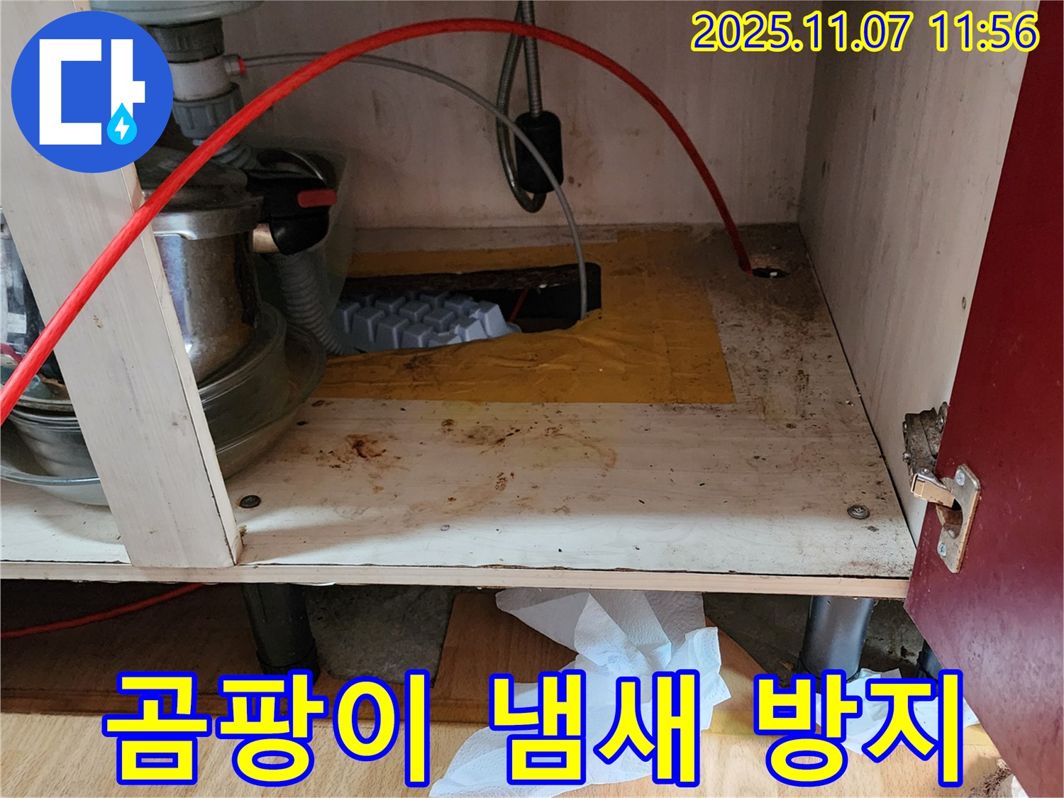 싱크대 곰팡이 - 냄새까지 완벽 제거 후 재발 방지 시공