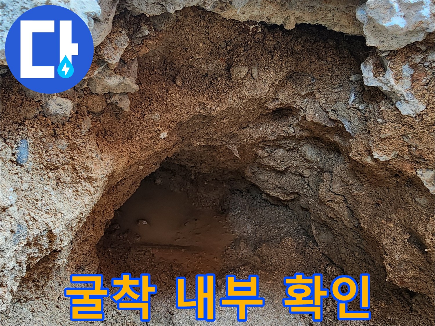 파헤쳐진 바닥-물기를 머금은 흙층