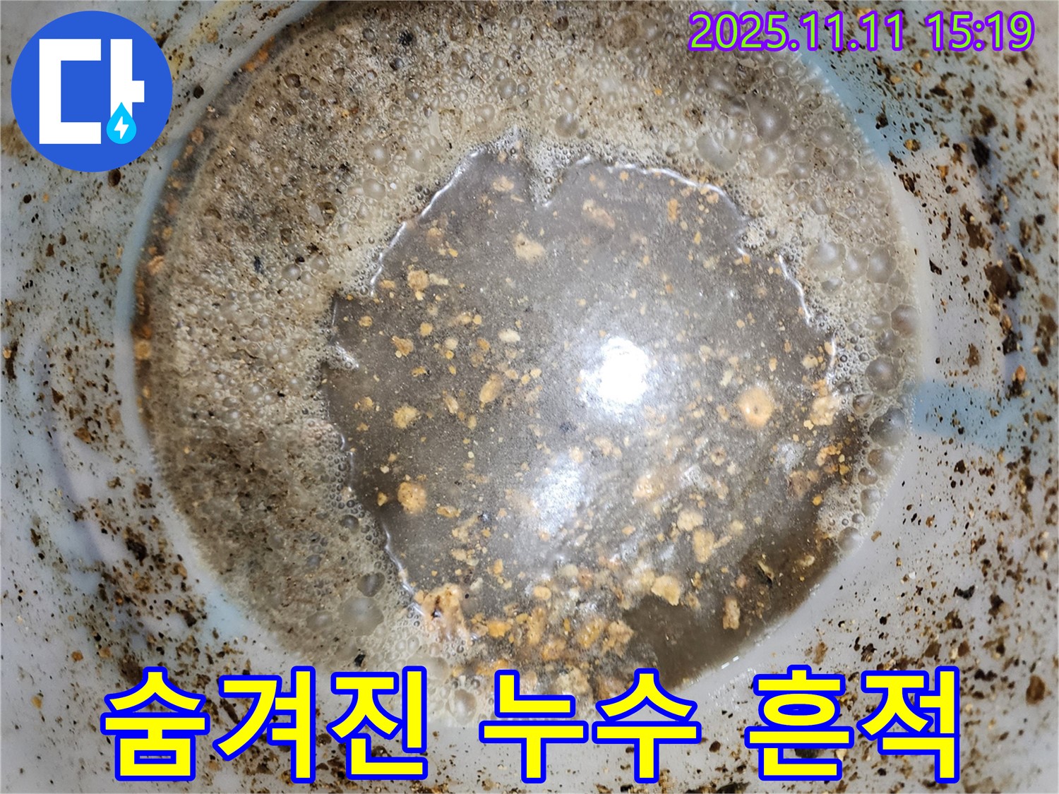 숨겨진 누수 흔적 - 누수탐지 장비로 찾아낸 숨겨진 배관 누수의 결정적인 증거