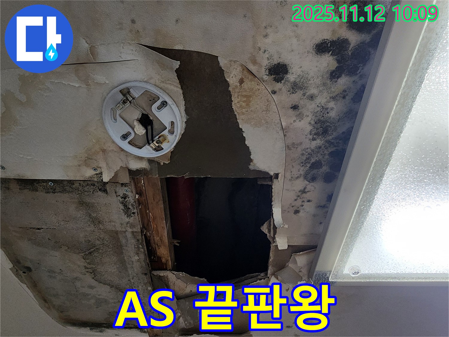 A/S 보장 약속 - 곰팡이 천장 누수 문제 발생 시 책임지고 A/S