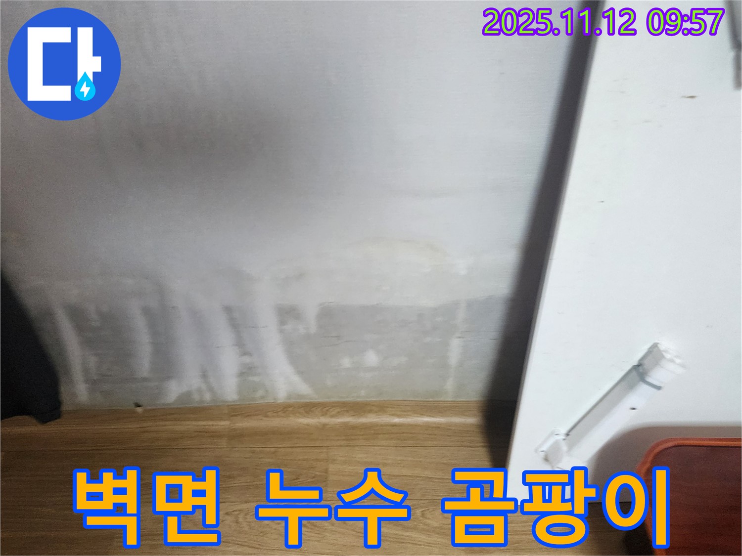 벽면 누수 - 곰팡이 발생 - 깨끗 환경