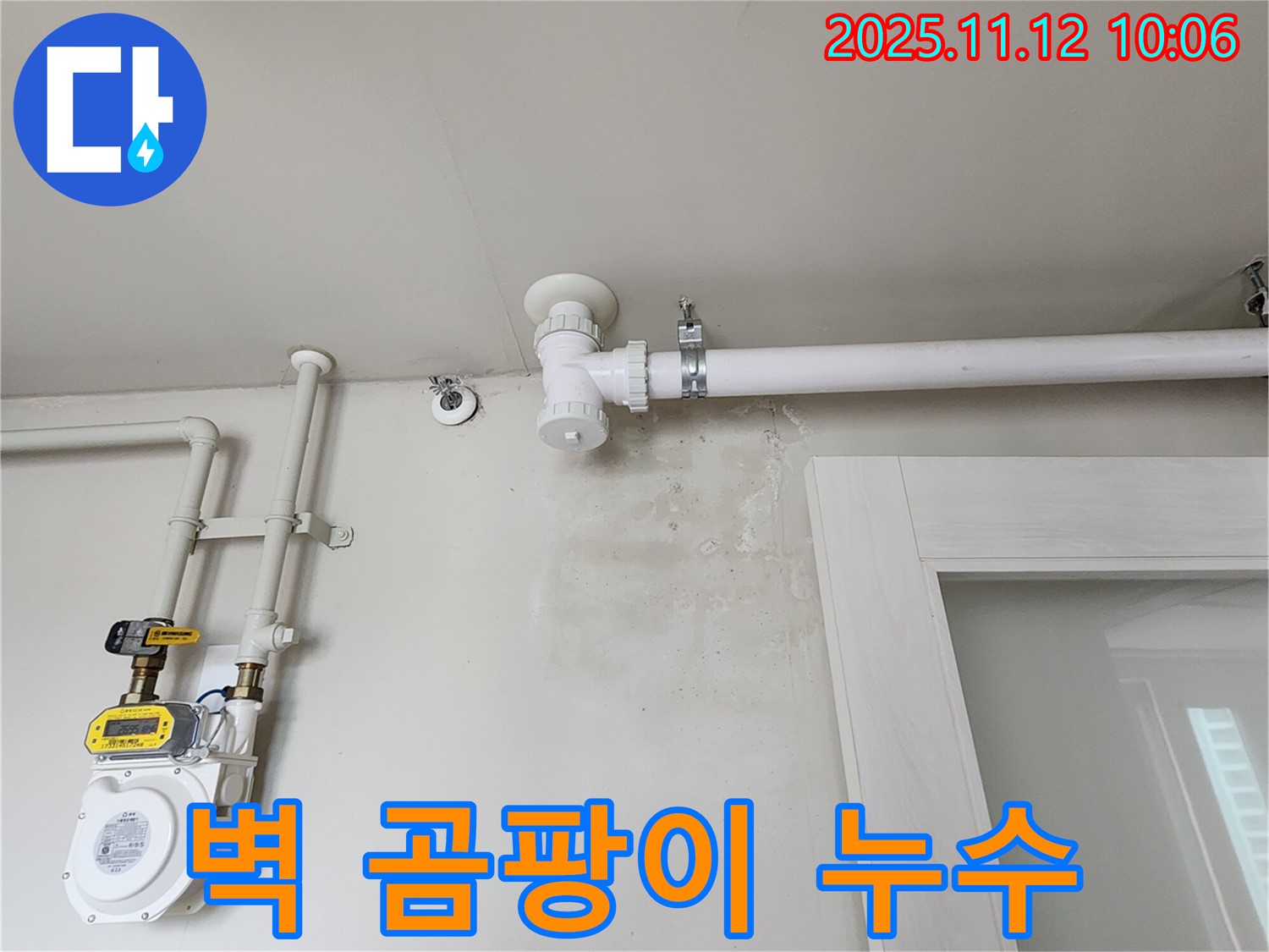 벽에 곰팡이 - 건강 위협! 누수 해결과 곰팡이 제거 동시 진행!
