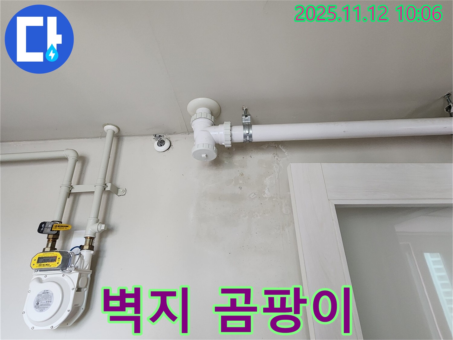 벽지 곰팡이 - 습기로 인한 손상! 누수 점검은 필수!