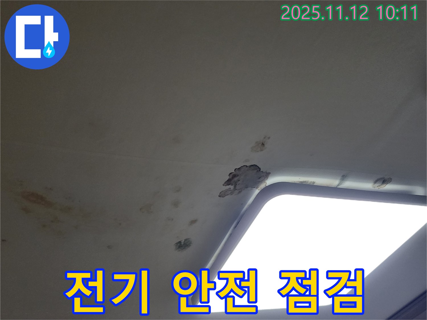 천장 젖음 - 전기 안전