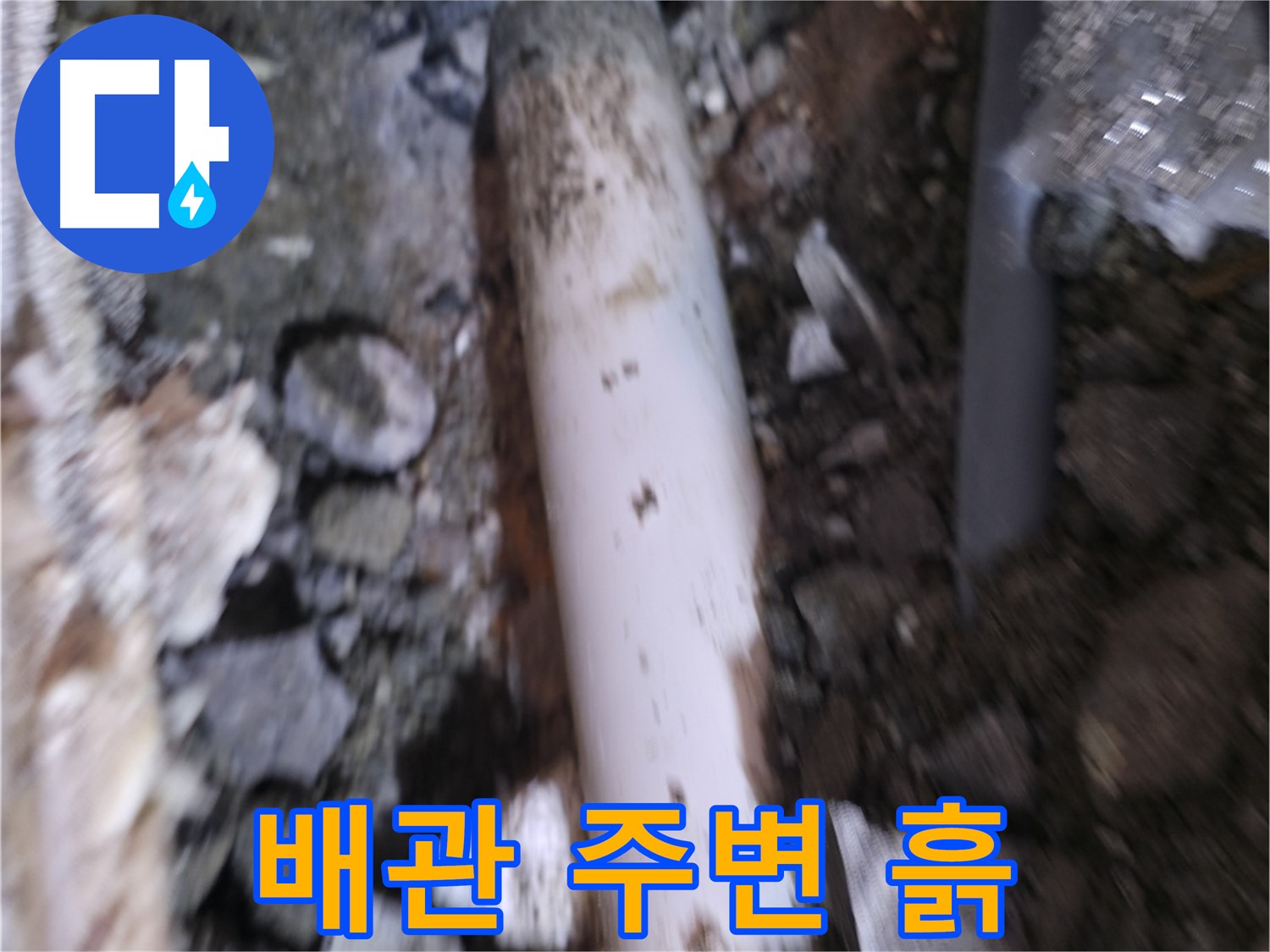 배관 주변 흙 제거 후 꼼꼼 점검