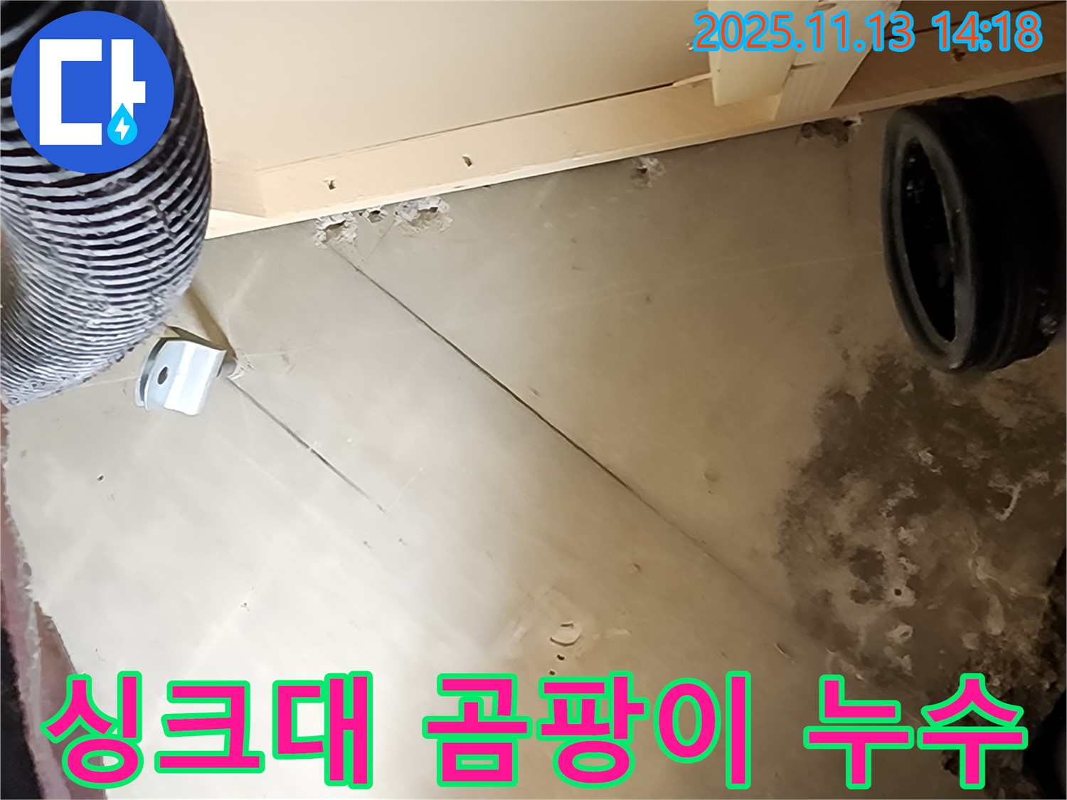 싱크대 하부 - 곰팡이 천국은 누수 의심!
