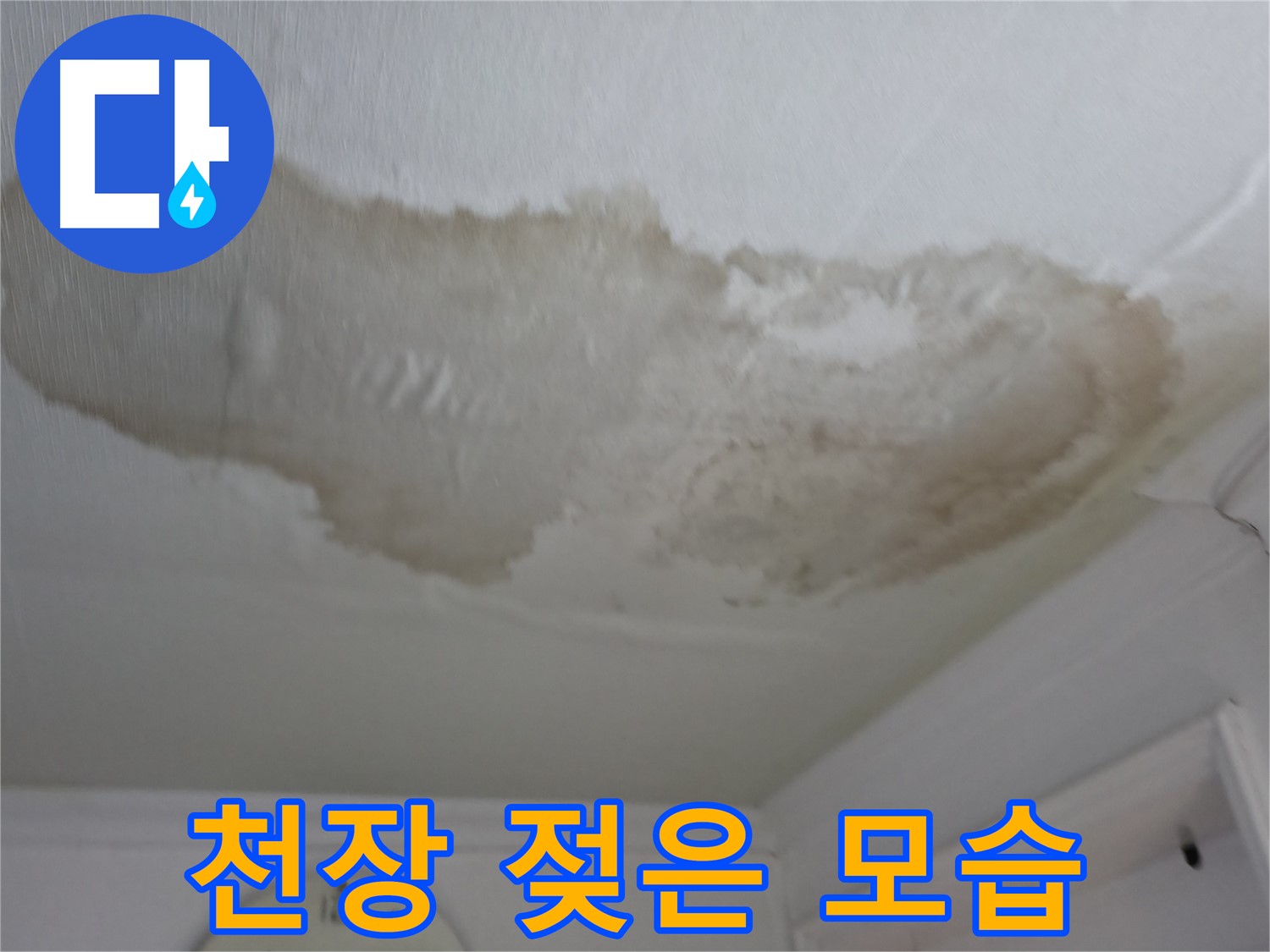 대림동 현대아파트 젖은 천장 모습 - 누수 피해