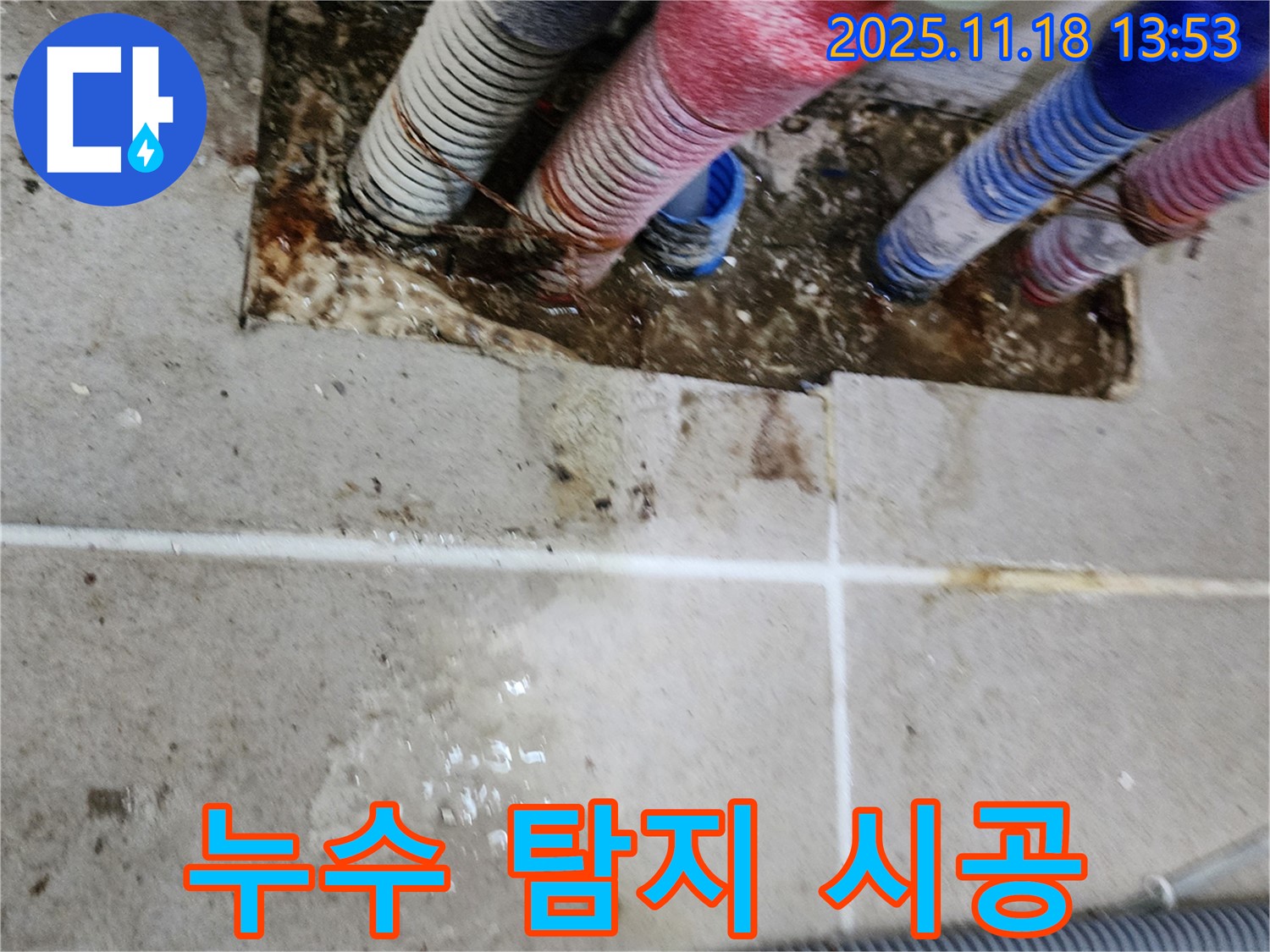 경기도 포천시 진목리 누수 현장 - 누수 탐지부터 완벽한 시공까지 책임지는 모습