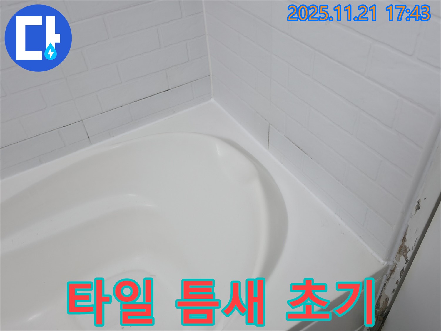 서대문구 세검정동 욕조 - 타일 틈새 곰팡이 - 누수 초기 발견