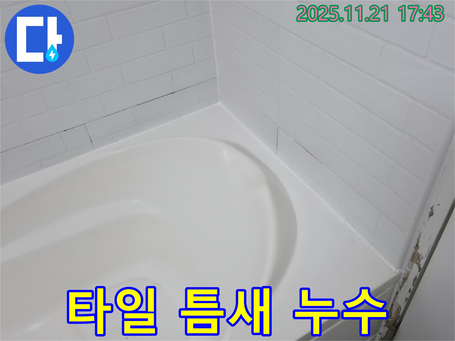 서대문구 세검정동 욕조 - 타일 틈새 곰팡이와 누수의 시작