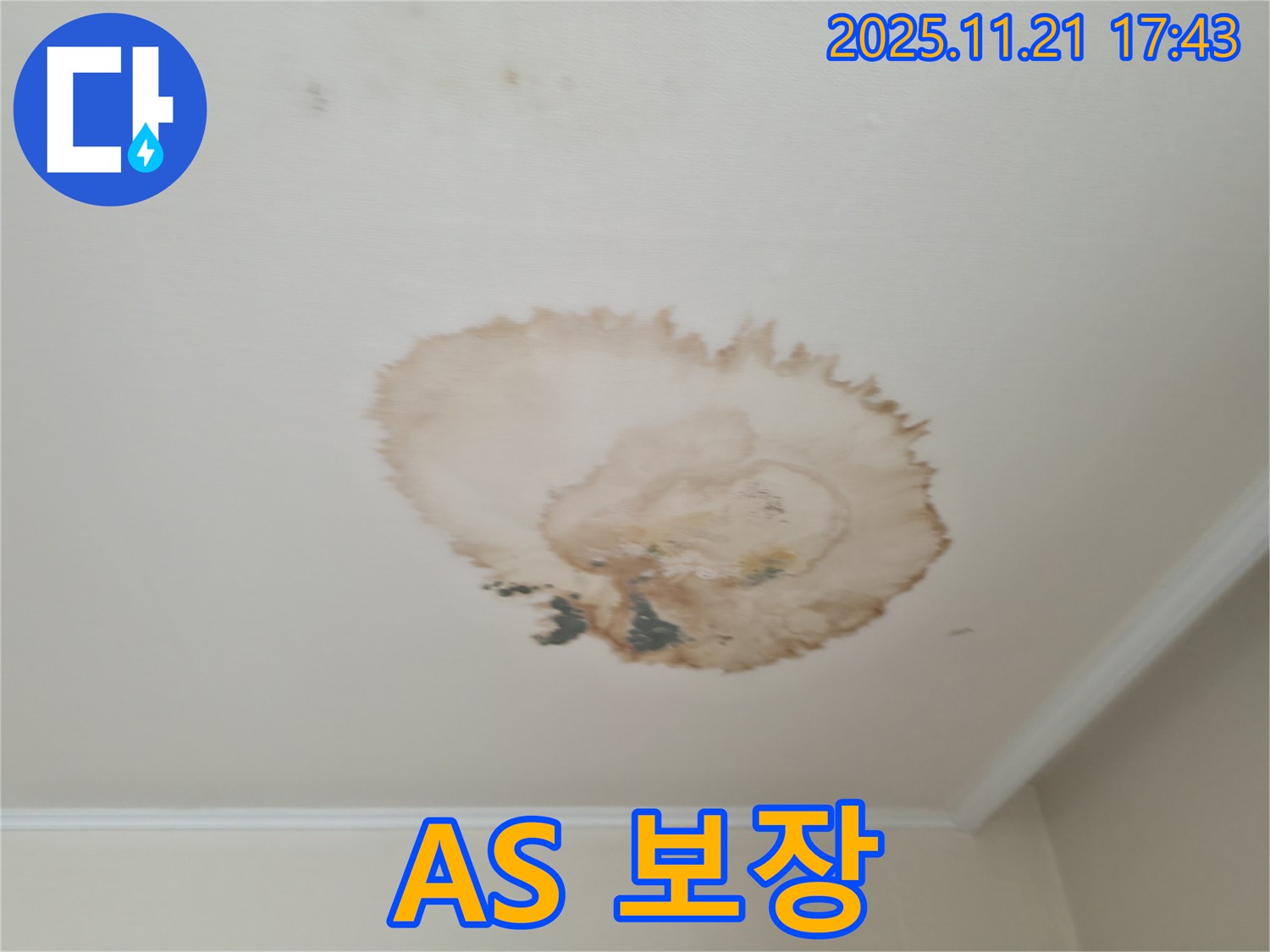 천장 누수 - A/S 보장 - 책임 시공
