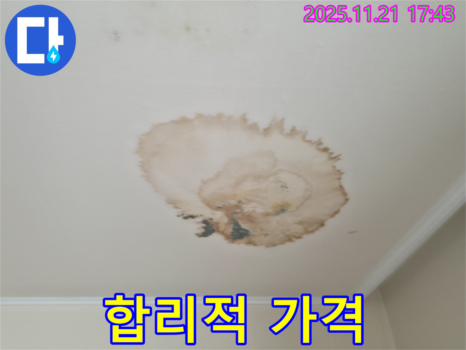 천장 누수 - 합리적 가격 - 투명 견적