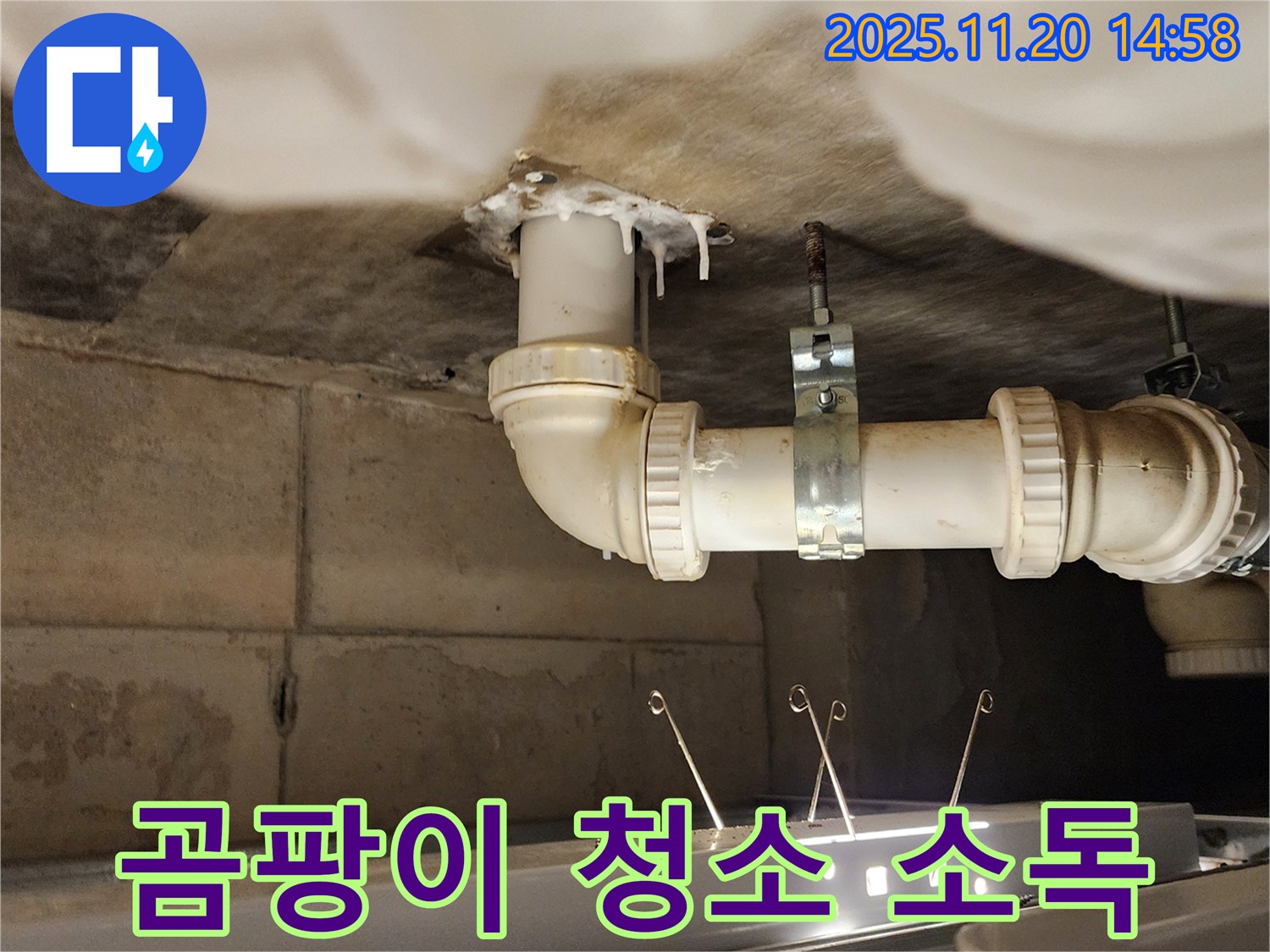 세면대 하부장 곰팡이 냄새 - 청소와 소독으로 싹!