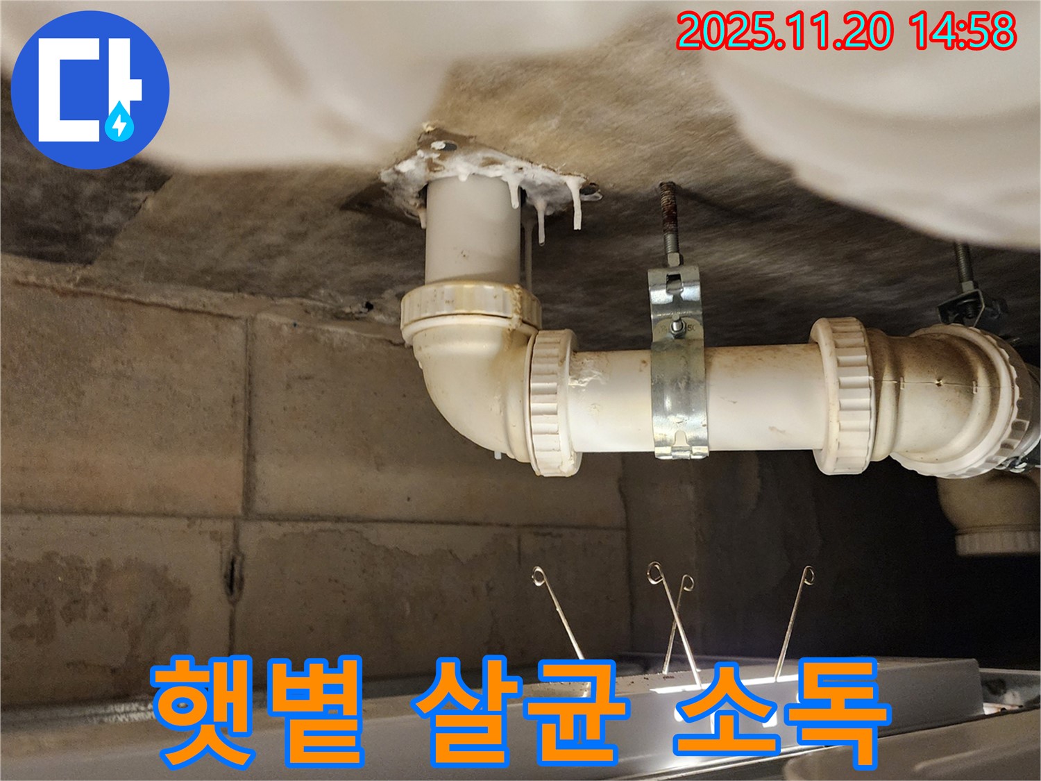 세면대 하부장 곰팡이 - 햇볕에 말려 살균 소독!