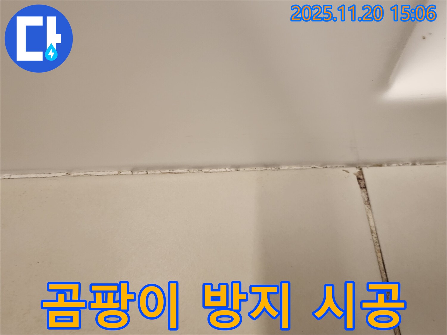 욕실 실리콘 곰팡이 제거 후 곰팡이 방지 실리콘 시공 - 곰팡이 이제 그만!
