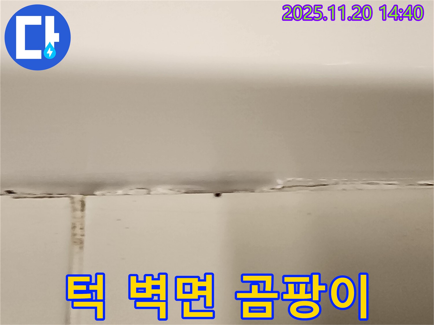 욕조 턱과 벽면 사이 실리콘 곰팡이 누수 - 곰팡이 제거 후 실리콘 재시공