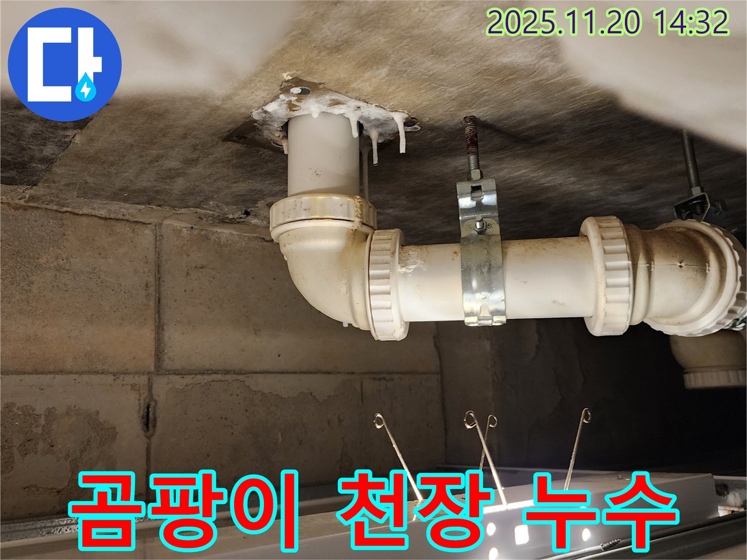 포천 가산면 마산리 누수 - 곰팡이 핀 천장, 누수 해결