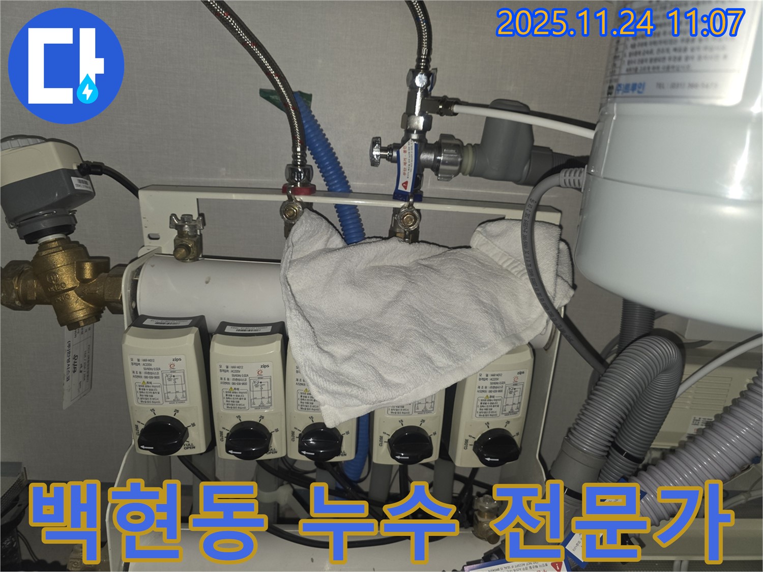 백현동 누수 현장 - 전문가의 꼼꼼한 누수 점검