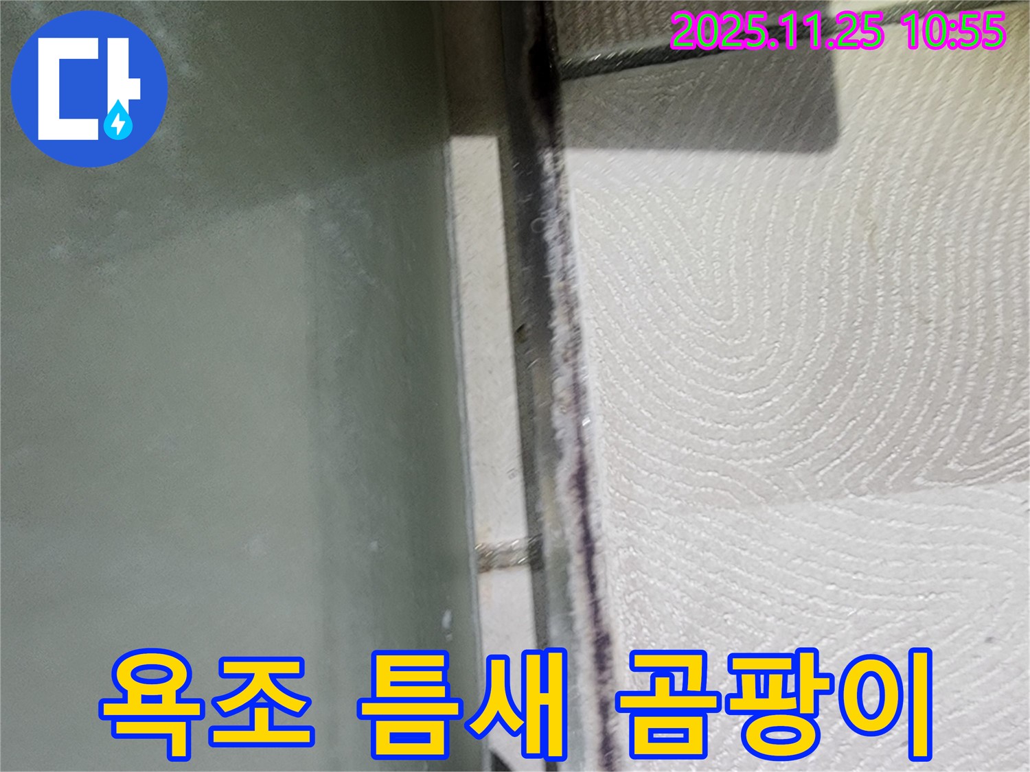 욕조 틈새 곰팡이 - 초기 누수 증상 - 완벽 시공 약속.