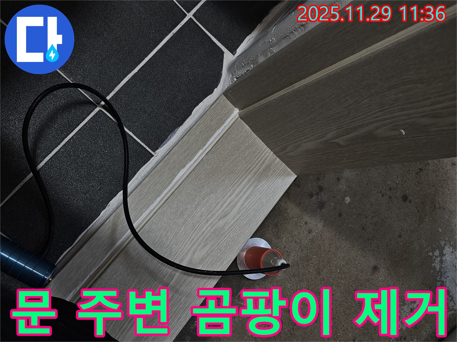 문 주변 곰팡이 제거 - 파주 누수 전문가!
