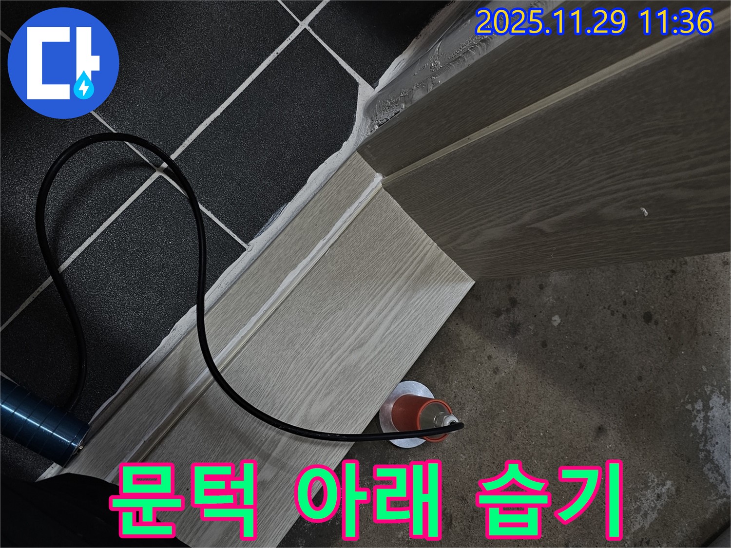 문턱 아래 습기 - 누수 의심, 전문가 진단