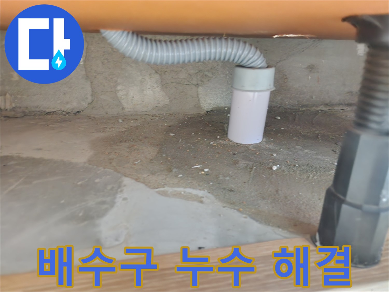 씽크대 하수구 역류로 인한 누수 - 공릉2단지 아파트 씽크대 점검