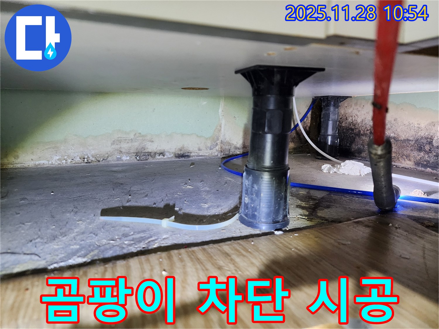 싱크대 하부 누수 - 곰팡이, 습기, 악취 발생 전 완벽 차단 시공