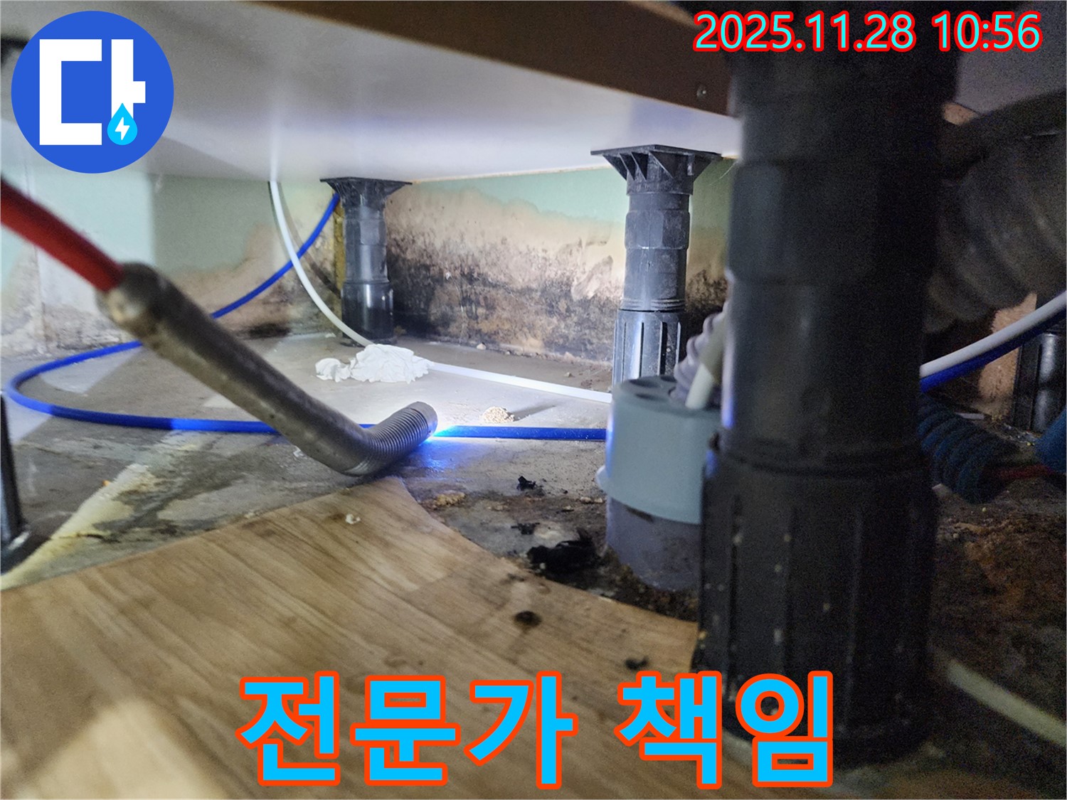 포천 신북면 누수 - 싱크대 누수, 곰팡이, 냄새 3중고 책임