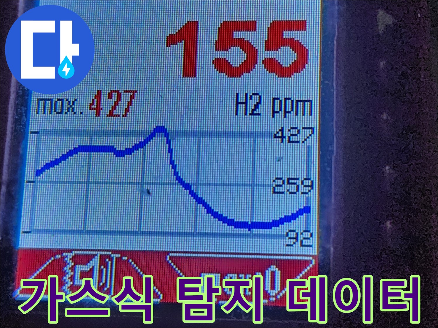 광진구 자양동 누수 - 가스식 탐지 장비 데이터로 누수 확인