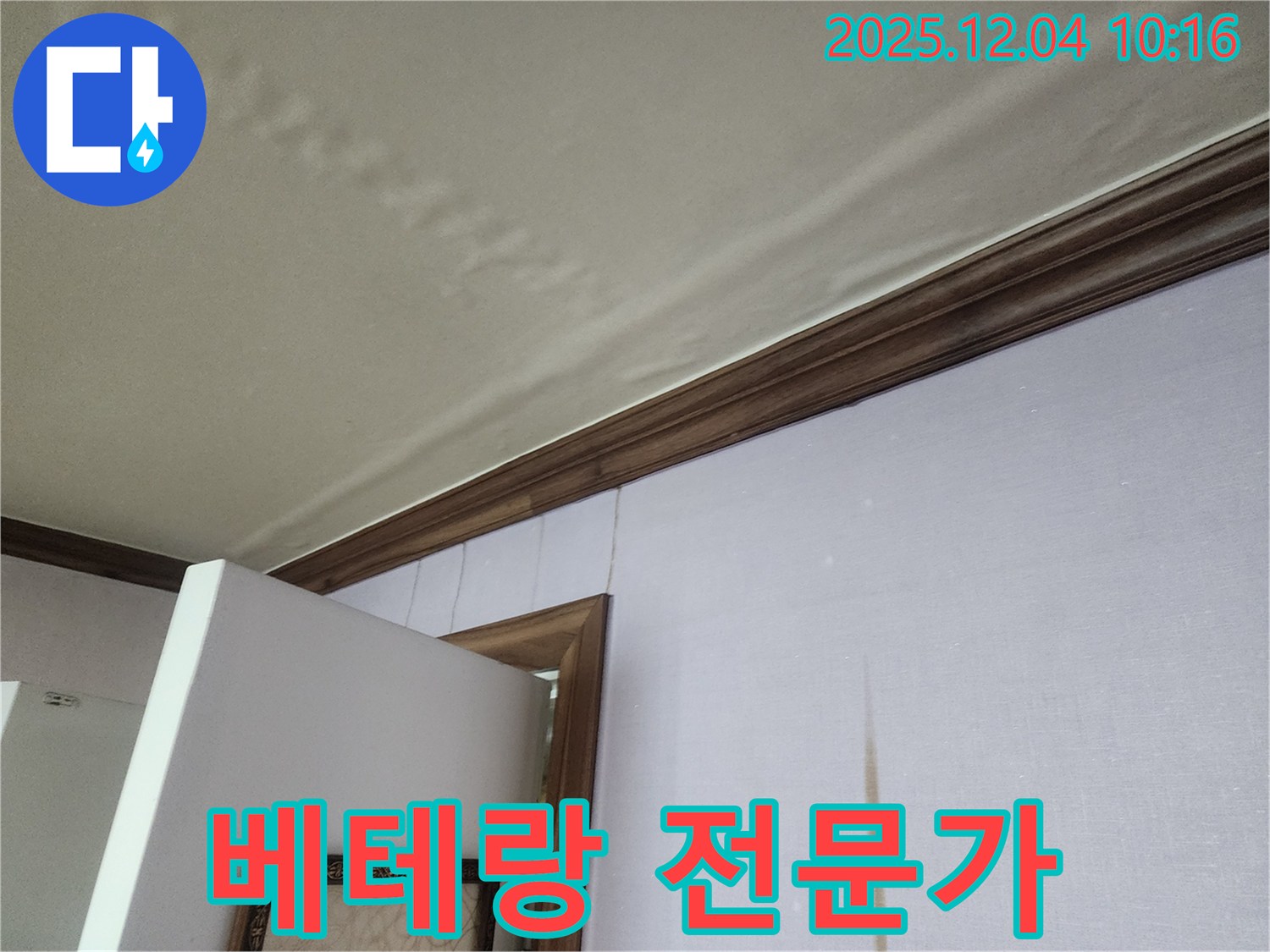 누수탐지 베테랑 전문가 - 윗집 누수, 풍부한 경험과 노하우로 천장 처짐 문제 해결.