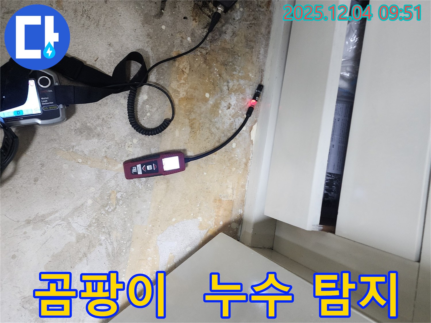 포천시 일동면 유동리 누수 - 곰팡이 발생 지점을 중심으로 누수 탐지를 진행합니다.